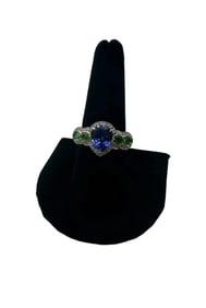 14K Yellow Gold Park Avenue Collection with Tanzanite, Tsavorite Garnet and White Diamonds