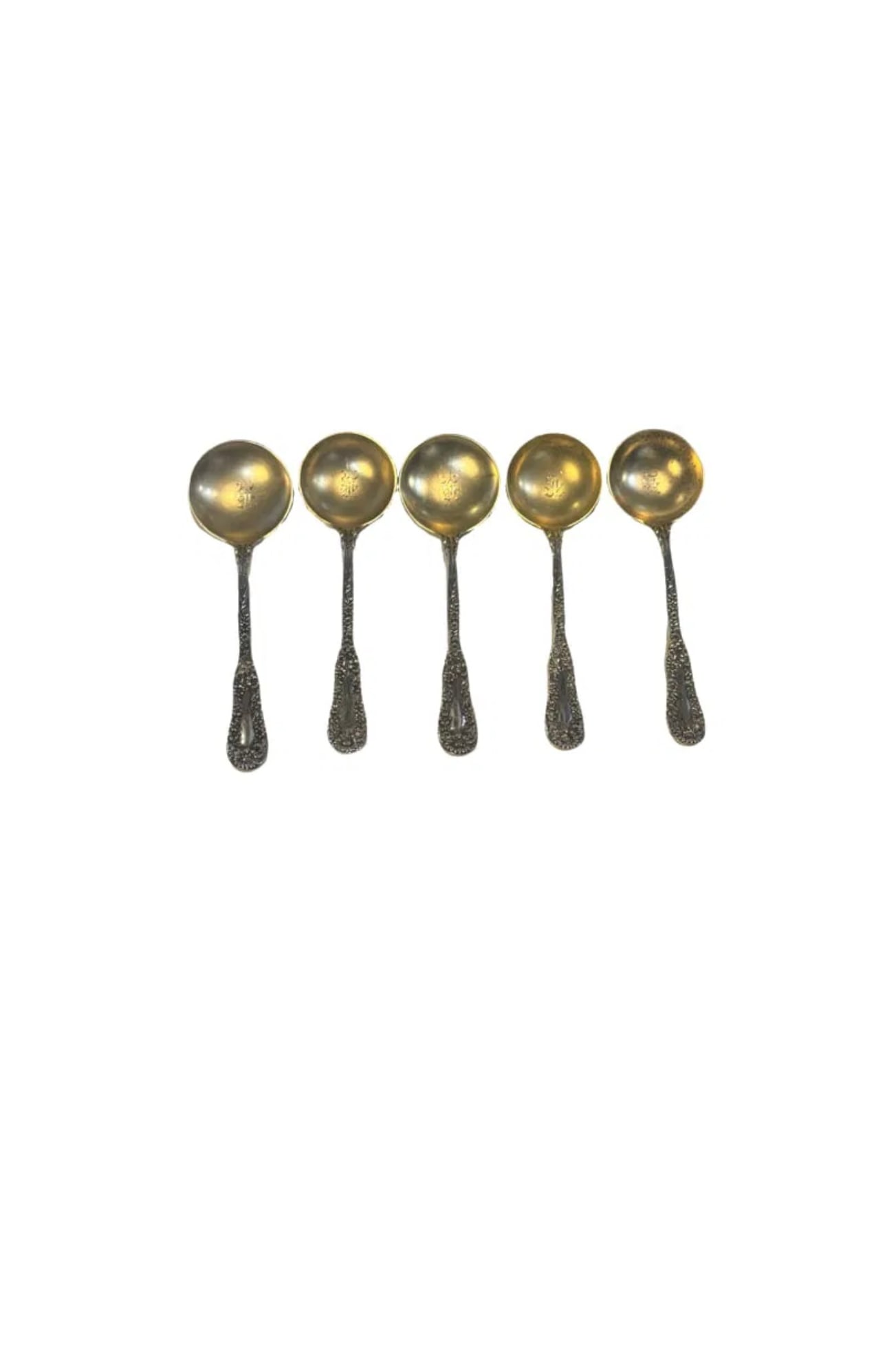 Charleston James Allan And Co Sterling Silver Demitasse Spoons - 5: Charleston James Allan And Co Sterling Silver Demitasse Spoons - 5 from The Charleston Living Estate of Lynn Letson Measurements: 4" Total weight: 70 grams **IN HOUSE SHIPPING offered on this lot