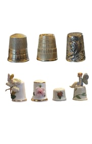 Set of 7 Antique and Vintage Thimbles