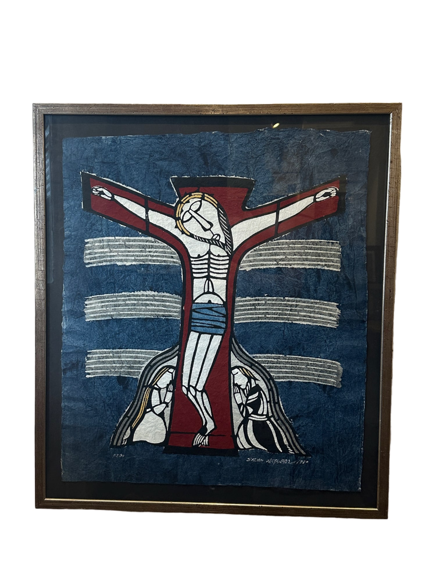 Sadao Watanabe, Heeding the Voice of Heaven: 1913 - Born in Tokyo.Studied under Soetsu Yanagi and Keisuke Serizawa being influenced by their championship of folk art. Has shown works at the exhibitions of the Kokugakai, Japan Print Academy and J