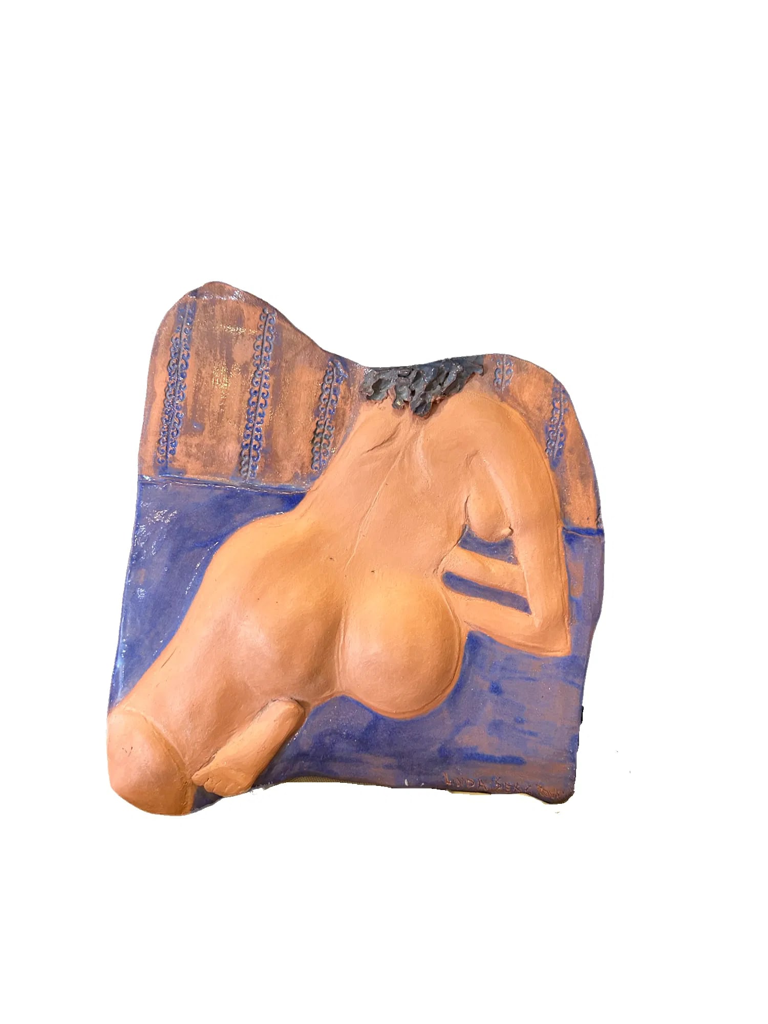 clay/terracotta/ceramic figure, signed (1 of 4)