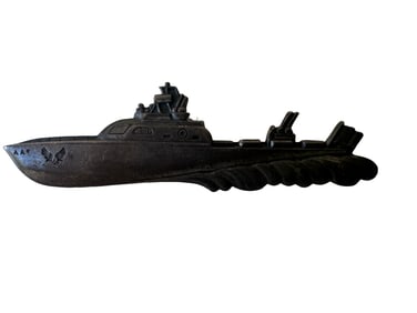 Rare Early U.S. WW 2 Sterling Silver Army Air Force Crash Rescue Boat Badge