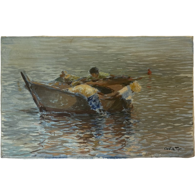 Jaime Costa Tur Mixed Media on Canvas: Jaime Costa Tur Mixed Media on Canvas Measurements: 15" x 24" ***OUT OF HOUSE SHIPPING on this lot, we recommend Pak Mail 843-849-0310- info@charlestonshipping.com. Please contact them or your own cho