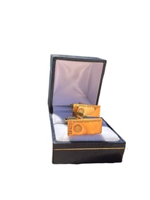 Vintage African Gold company bullion bars shaped cufflinks - Gold plated