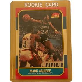 1986 Fleer Mark Aguirre #3 Rookie Card