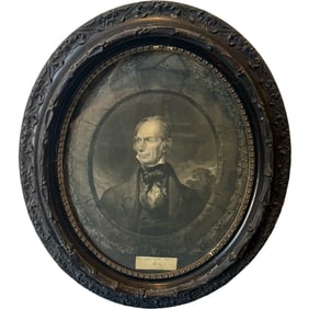 Antique Portrait Print on Paper Of Henry Clay