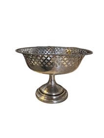 Sterling Silver Candy Dish Filigree Vintage