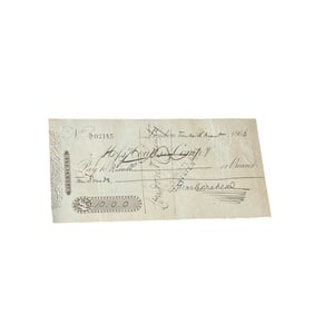 Original Check Signed By Charles Dickens