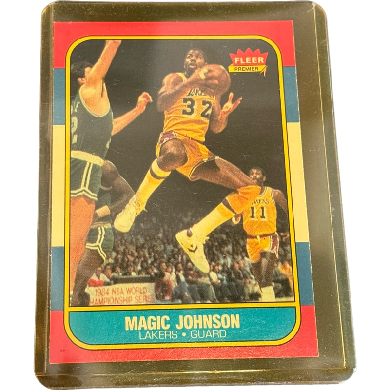 Magic Johnson Fleer Basketball Card #53 (1 of 2)