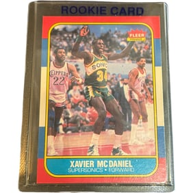 1986 Xavier McDaniel Fleer Basketball Card #72