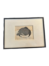 Jacques Hnizdovsky Woodcut of Duck