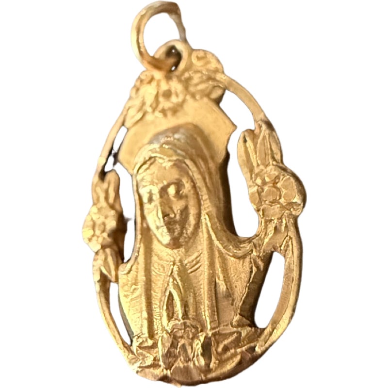 10K Gold Virgin Mary Pendant / Charm (1 of 3)