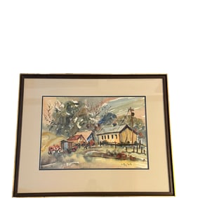 Large Original Charleston Artist Edith De May Smith Watercolor