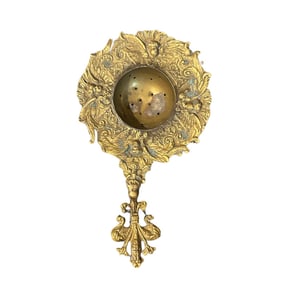 Antique European Ornate Brass Tea Strainer
