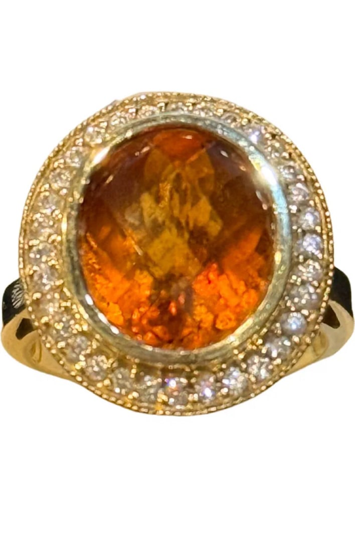14K Yellow Gold Ring With Citrine Quartz (1 of 6)