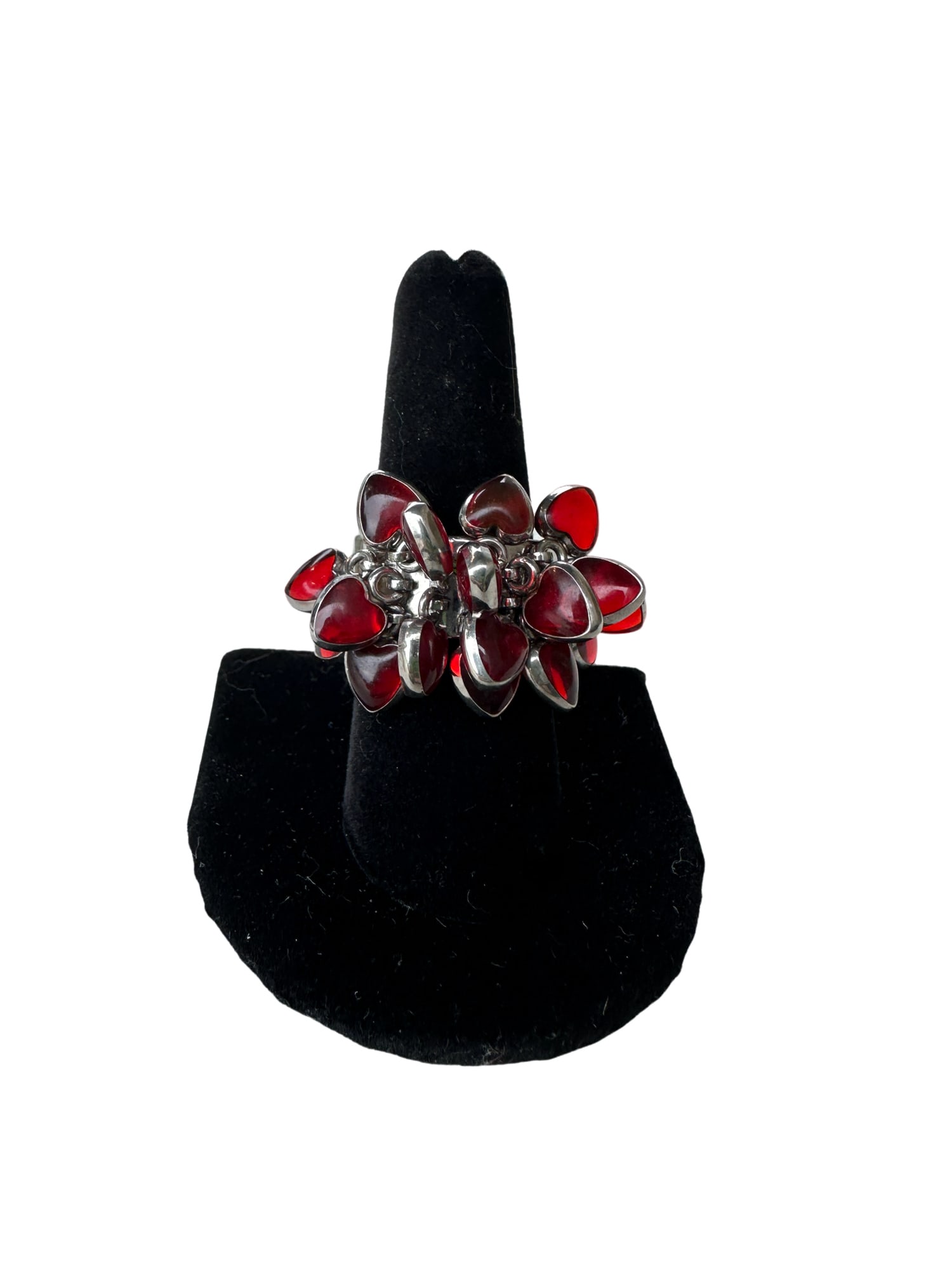 Rare European Swatch Jewelry Bijoux Love Explosion ring: stunning ring a perfect gift for valentines day size 7.5 IN HOUSE SHIPPING