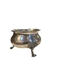 Vintage sterling silver by Poole rare early-style footed sugar bowl 115
