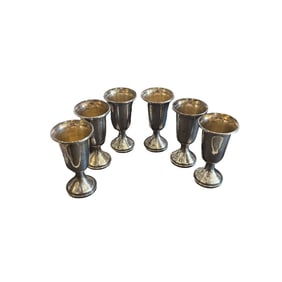Set of 6 Web Sterling Silver Cordials -