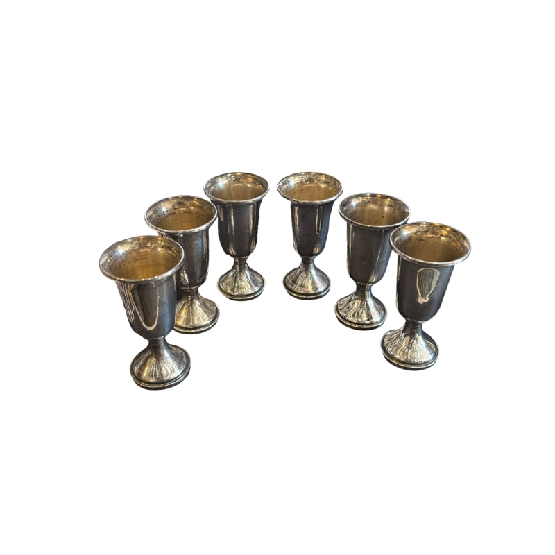 Set of 6 Web Sterling Silver Cordials - (1 of 4)