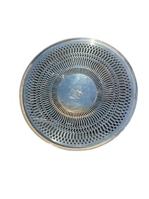 Antique Whiting Sterling Silver Monogram Reticulated Footed Platter