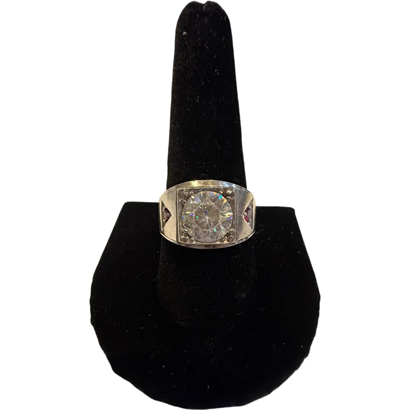 14K Gold Mens Ring - Synthetic Stones (1 of 6)