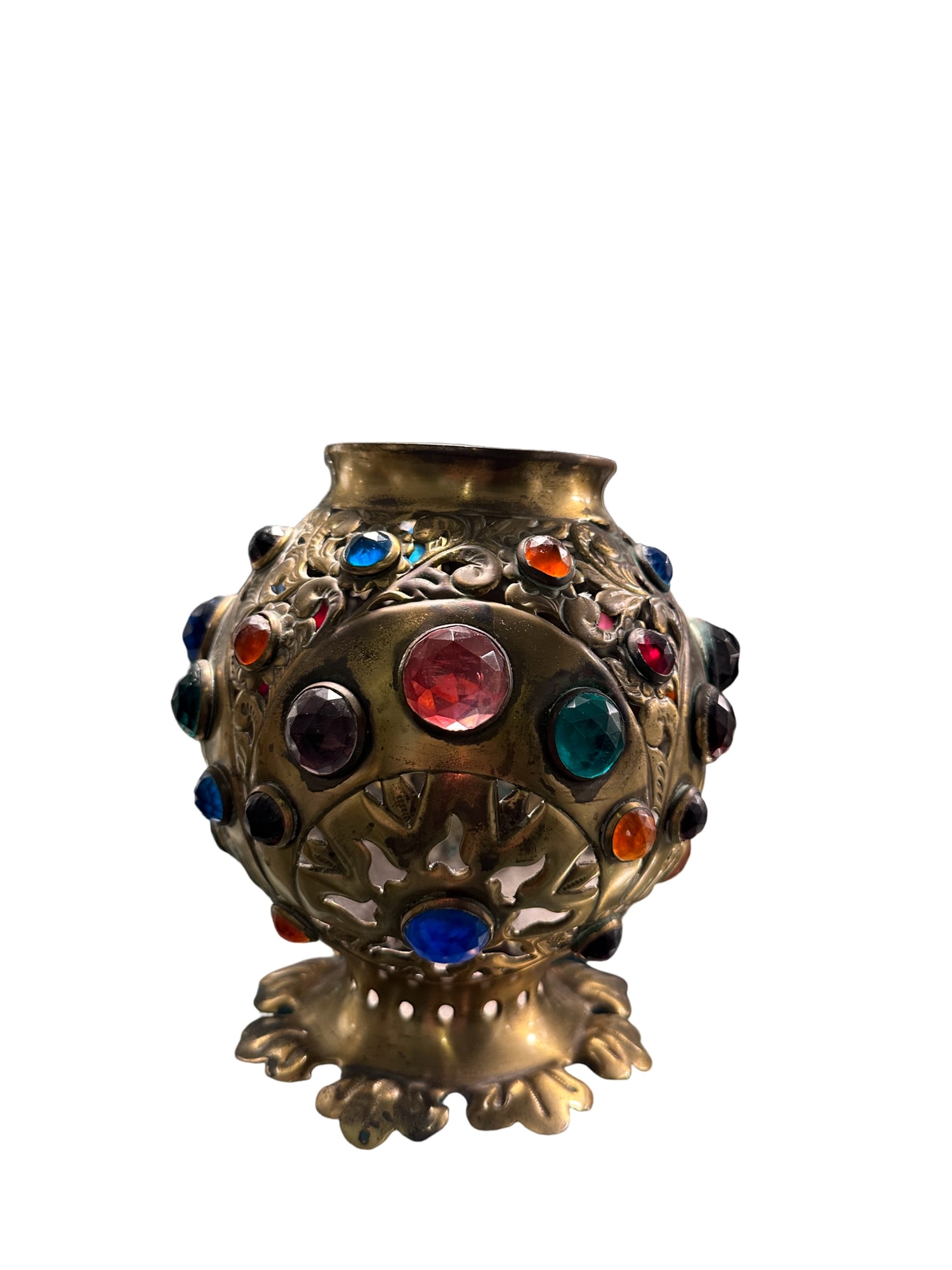 Bradley & Hubbard? Jeweled Oil Banquet Lamp Shade (1 of 7)