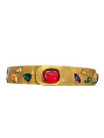 Celia Sebiri Vintage 80s CELIA SEBIRI Brass Plated Handmade Semi Precious Stone Belt