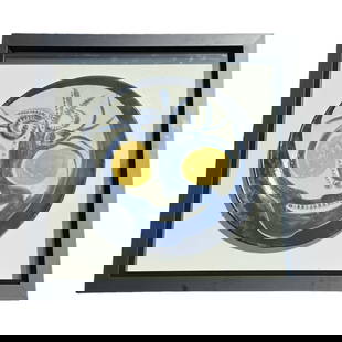 Original Pablo Picasso Signed Madoura Ceramic Dish: Original Pablo Picasso Signed Madoura Ceramic Dish Framed in shadow box Measurements w frame: 24&rdquo;H x 24&rdquo;L x 2.5&rdquo;D **OUT OF HOUSE SHIPPING on this lot, we recommend Pak Mail 843-849-0