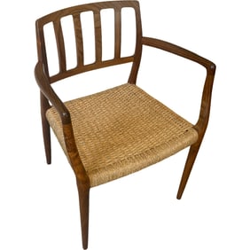 Mid Century Danish Woven Chair by Neil’s Otto Moller - Model 66