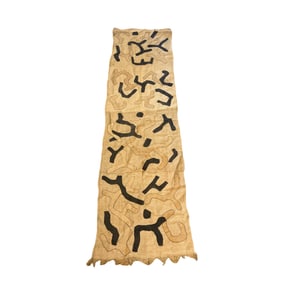 Antique Hand Woven African Raffia Congo Cloth Textile