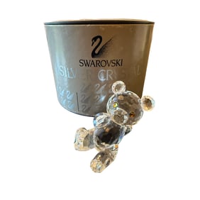 Swarovski Crystal Kris Bear Reclining Lying Down