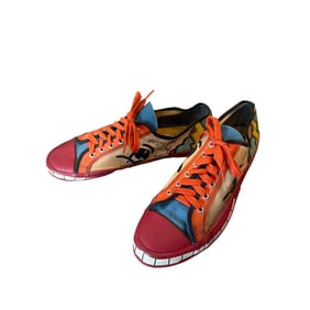 Peter Max Hand Signed Tennis Shoes Sneakers - Peter Max by Randy Shoes