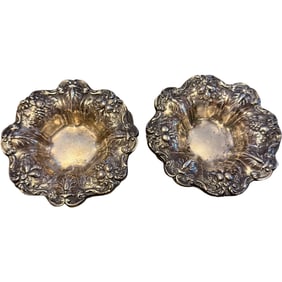 Reed and Barton Sterling Silver Nutshell Pots - Francis Pattern