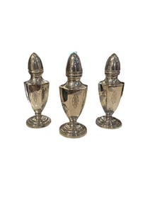 Antique American Sterling Silver Salt & Pepper Shakers Set