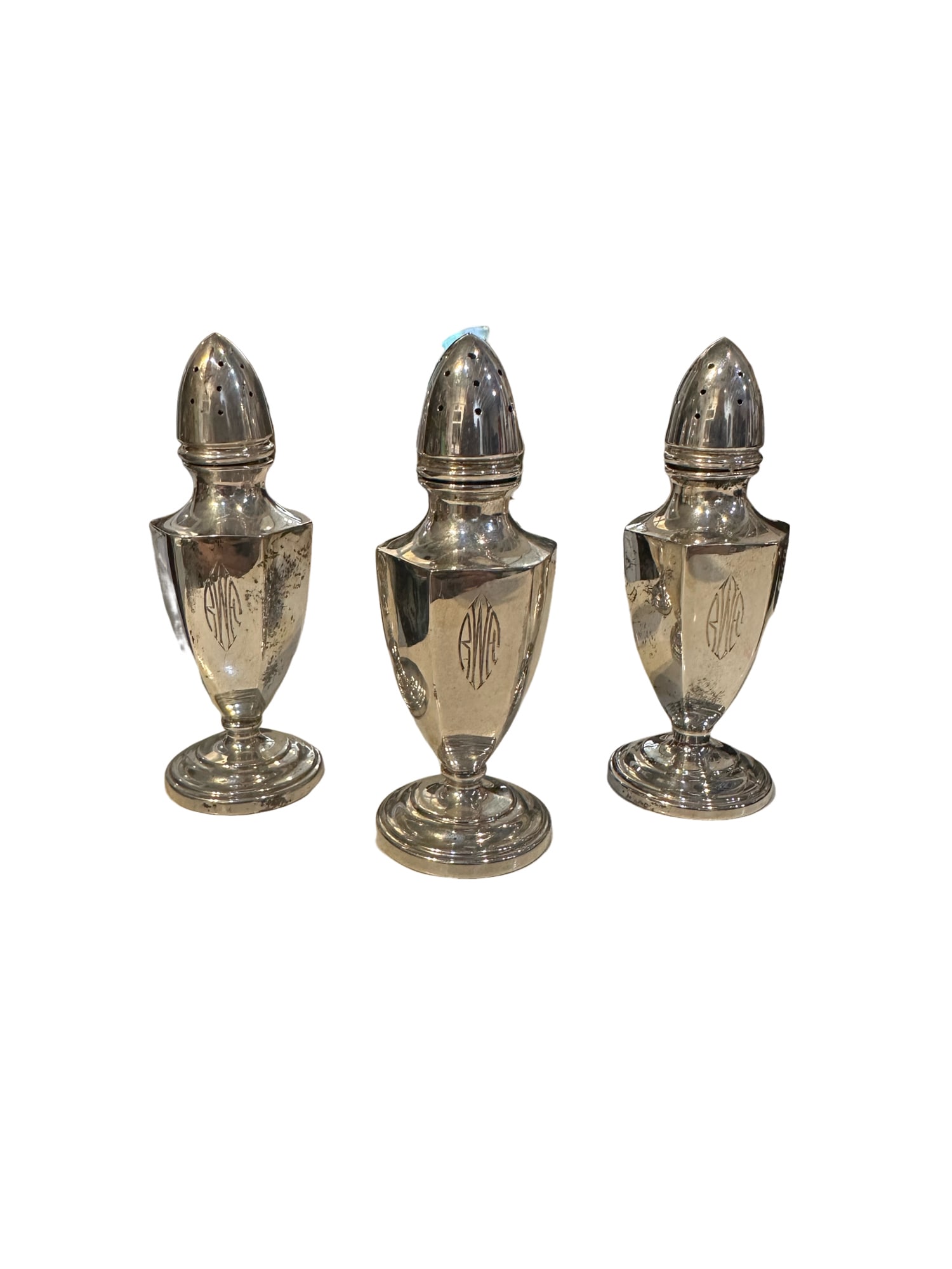 Antique American Sterling Silver Salt & Pepper Shakers Set (1 of 7)