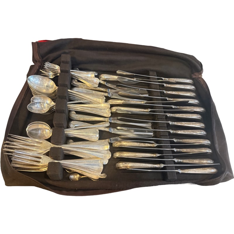 Stieff Queen Anne Williamsburg Sterling Silver Flatware - 98 pieces (1 of 5)