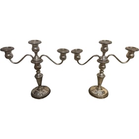 Pair Fisher Weighted Sterling Silver Candlestick Holders