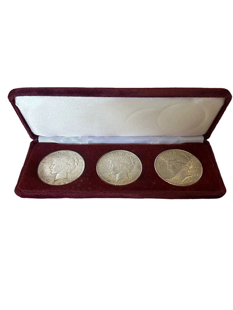 Set Of 3 Silver Peace Dollars 1922 (1 of 7)