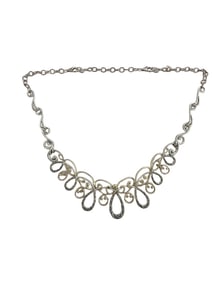 Carolyn Pollack Sterling & Brass Swirl Statement Necklace
