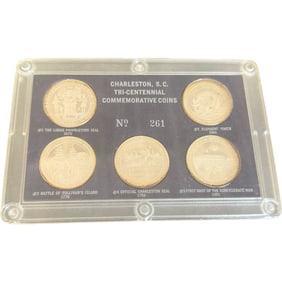Charleston SC Sterling Silver Tri-Centennial Coin Set