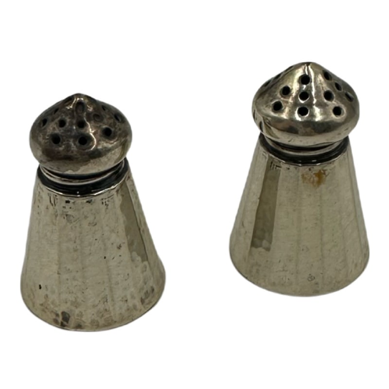 2 Vintage Webster Salt Pepper Shakers Sterling Silver (1 of 2)