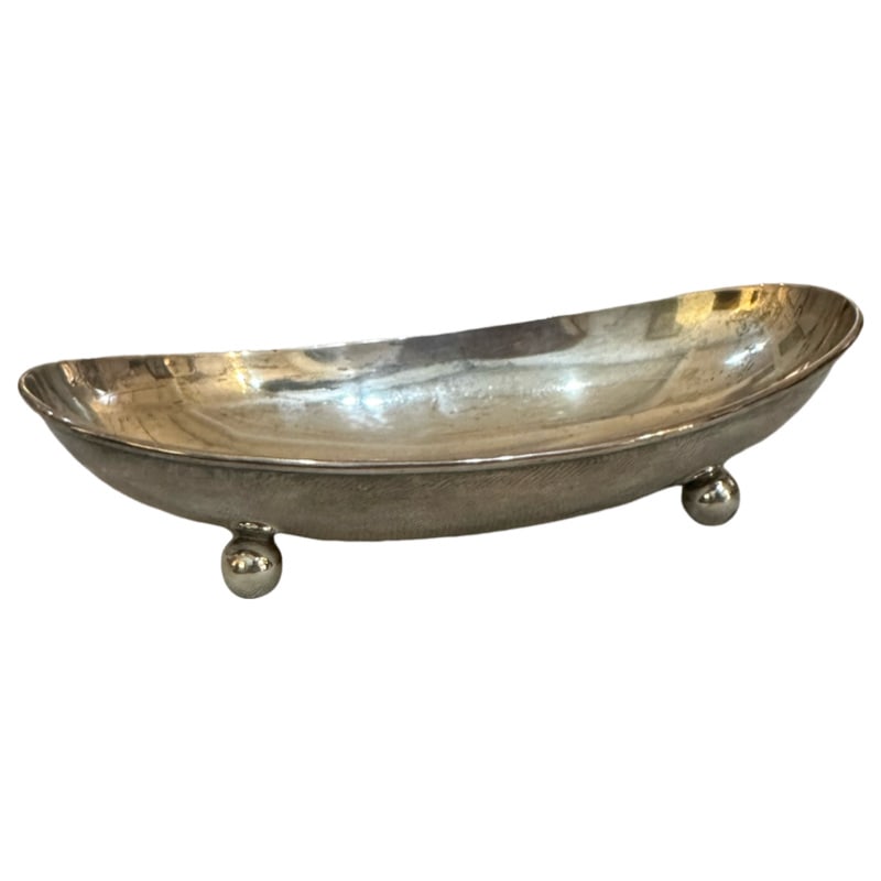 Reed and Barton Monogrammed Sterling Silver Curved Serving Bowl (1 of 4)