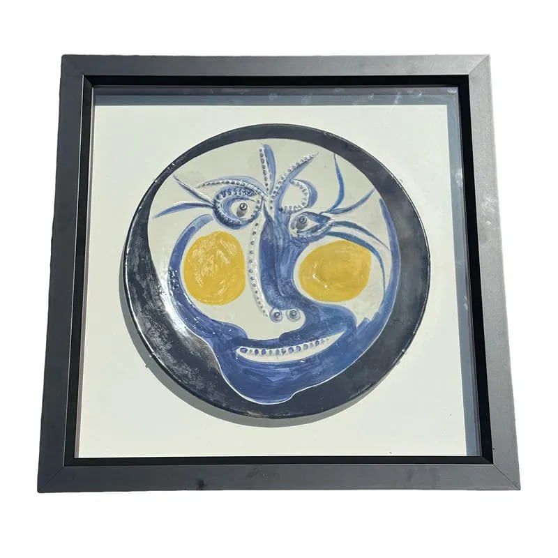 Original Pablo Picasso Signed Madoura Ceramic Dish (1 of 8)