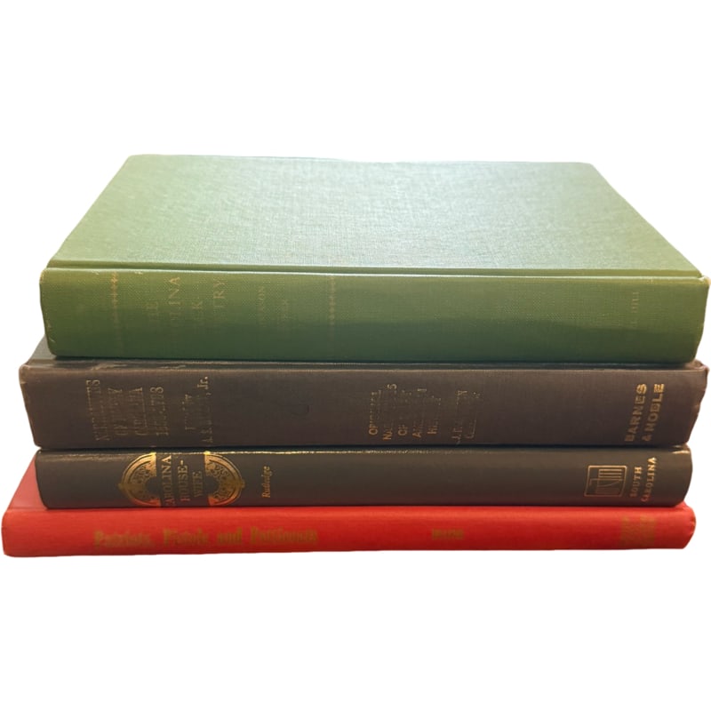 Lot of Charleston History Books: Lot of 4 charleston history books Carolina Housewife by Sarah Rutledge The Carolina Backcountry On The Eve Of The Revolution Narratives Of Early Carolina edited by Alexander S. Salley Jr Patriots Pist
