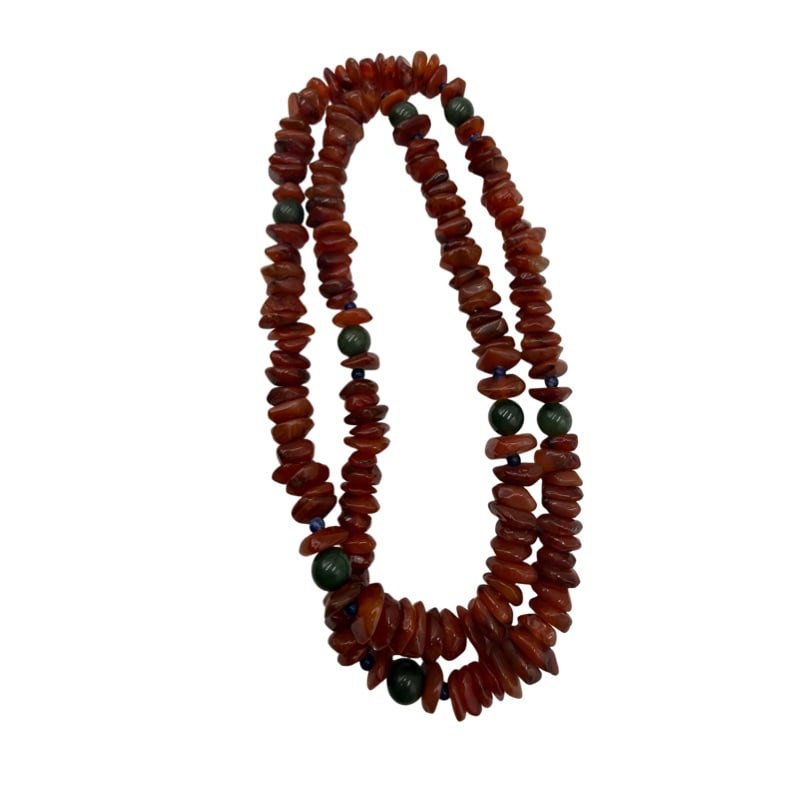 Jade and Carnelian Necklace: Jade and Carnelian Necklace Measurements in photos **IN HOUSE SHIPPING WITHIN UNITED STATES