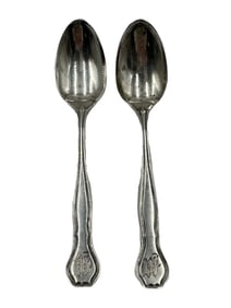 Middleton/Ravenel Estate Set of 2 RM & S Sterling Silver Monogrammed Teaspoons