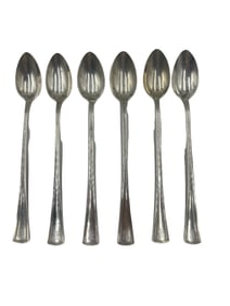 Ravenel Middleton Family Charleston Estate set of 6 Sterling iced tea spoons by Dominick & Haff