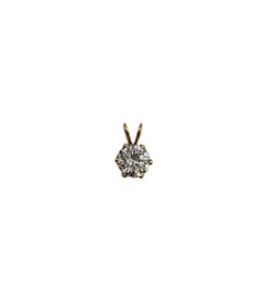 14k Gold Crystal Pendant