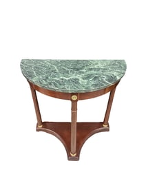 Bombay Co. Green Marble Top Half Visit › Moon Console Table