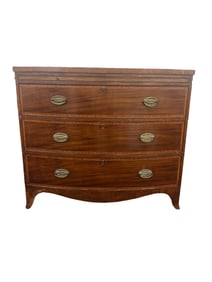 Mahogany Chest of Drawers with Leather Pull Out Desk